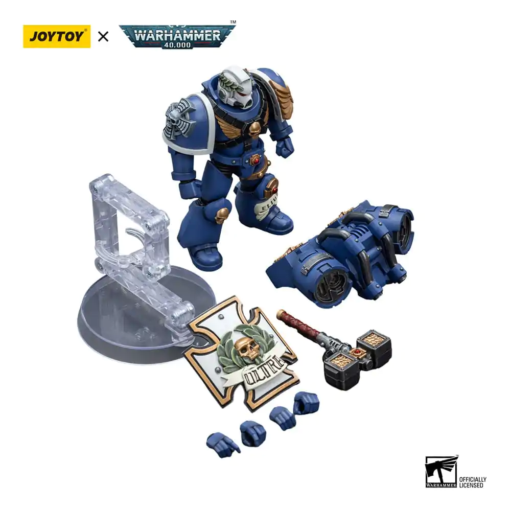 Warhammer 40k Akčná figúrka 1/18 Ultramarines Vanguard Veteran s Thunder Hammer a Storm Shield 12 cm produktová fotografia