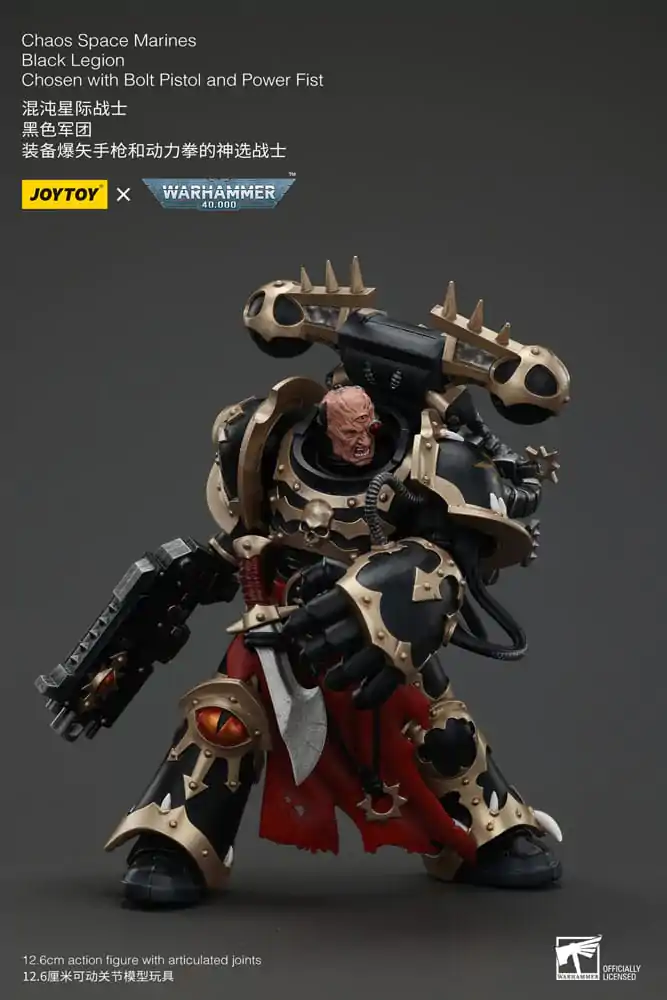 Warhammer 40k Akčná figúrka Chaos Space Marines Black Legion Chosen s Bolt Pistol a Power Fist 20 cm produktová fotografia