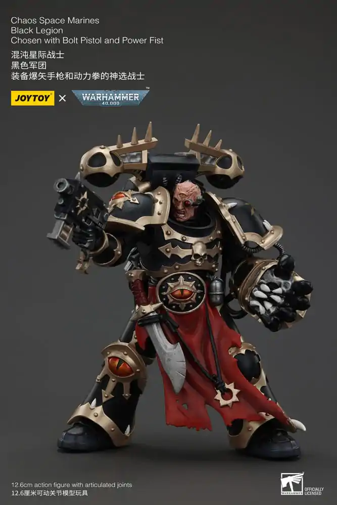 Warhammer 40k Akčná figúrka Chaos Space Marines Black Legion Chosen s Bolt Pistol a Power Fist 20 cm produktová fotografia