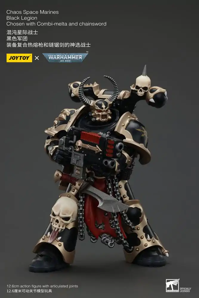 Akčná figúrka Warhammer 40k Chaos Space Marines Black Legion Chosen s Combi-melta a reťazovým mečom 20 cm produktová fotografia