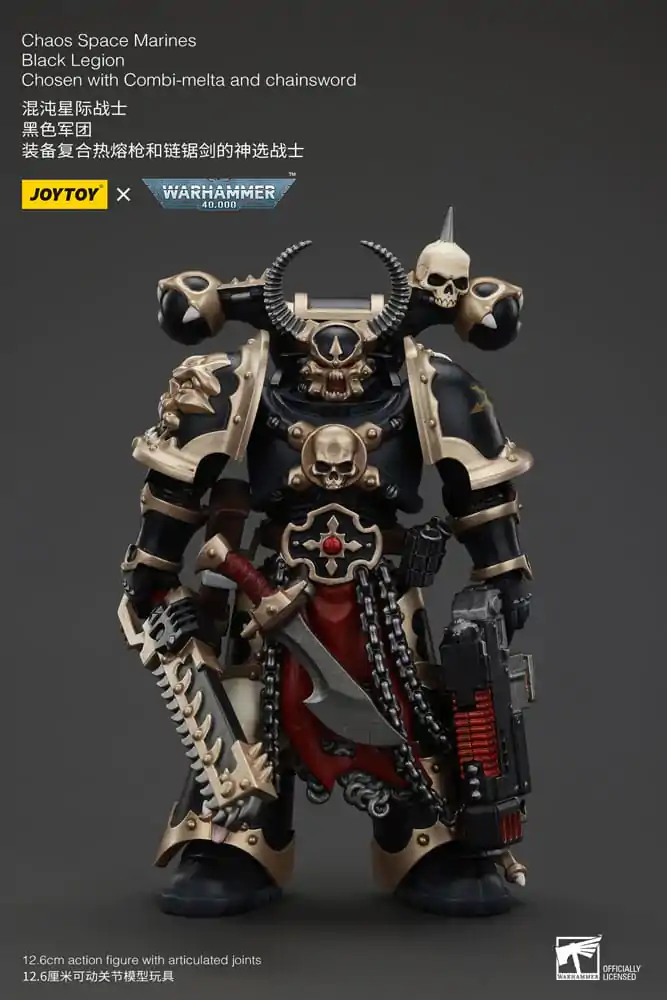 Akčná figúrka Warhammer 40k Chaos Space Marines Black Legion Chosen s Combi-melta a reťazovým mečom 20 cm produktová fotografia