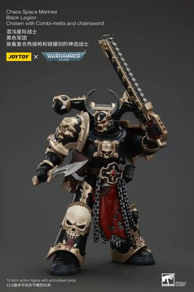 Akčná figúrka Warhammer 40k Chaos Space Marines Black Legion Chosen s Combi-melta a reťazovým mečom 20 cm produktová fotografia