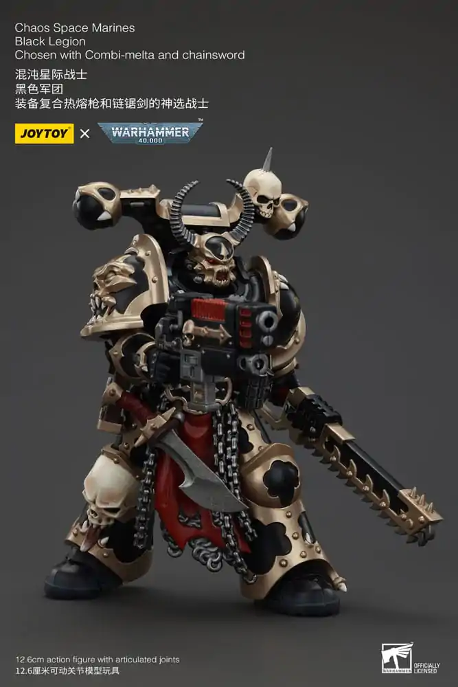 Akčná figúrka Warhammer 40k Chaos Space Marines Black Legion Chosen s Combi-melta a reťazovým mečom 20 cm produktová fotografia