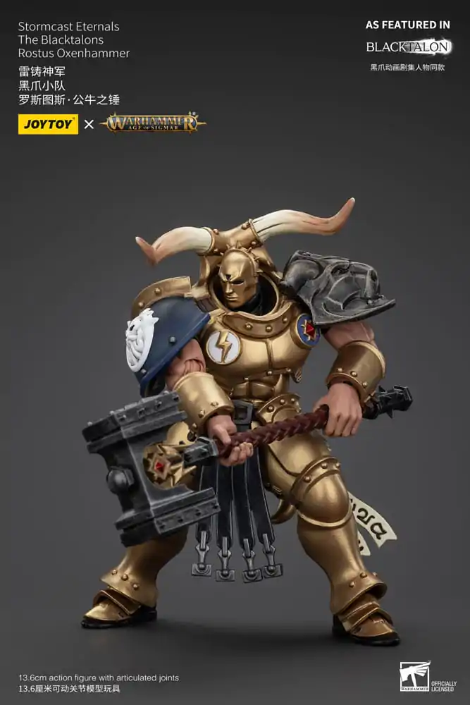 Warhammer Age of Sigmar Akčná figúrka Stormcast Eternals The Blacktalons Rostus Oxen hammer 20 cm produktová fotografia