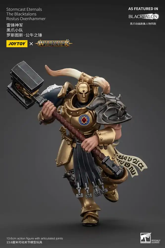 Warhammer Age of Sigmar Akčná figúrka Stormcast Eternals The Blacktalons Rostus Oxen hammer 20 cm produktová fotografia