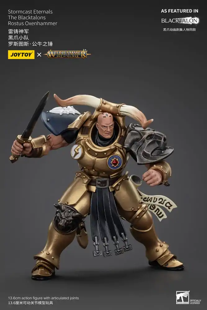 Warhammer Age of Sigmar Akčná figúrka Stormcast Eternals The Blacktalons Rostus Oxen hammer 20 cm produktová fotografia