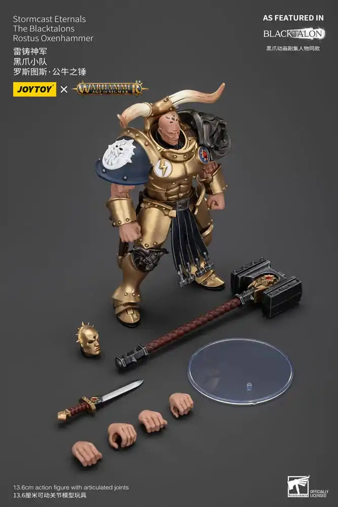 Warhammer Age of Sigmar Akčná figúrka Stormcast Eternals The Blacktalons Rostus Oxen hammer 20 cm produktová fotografia