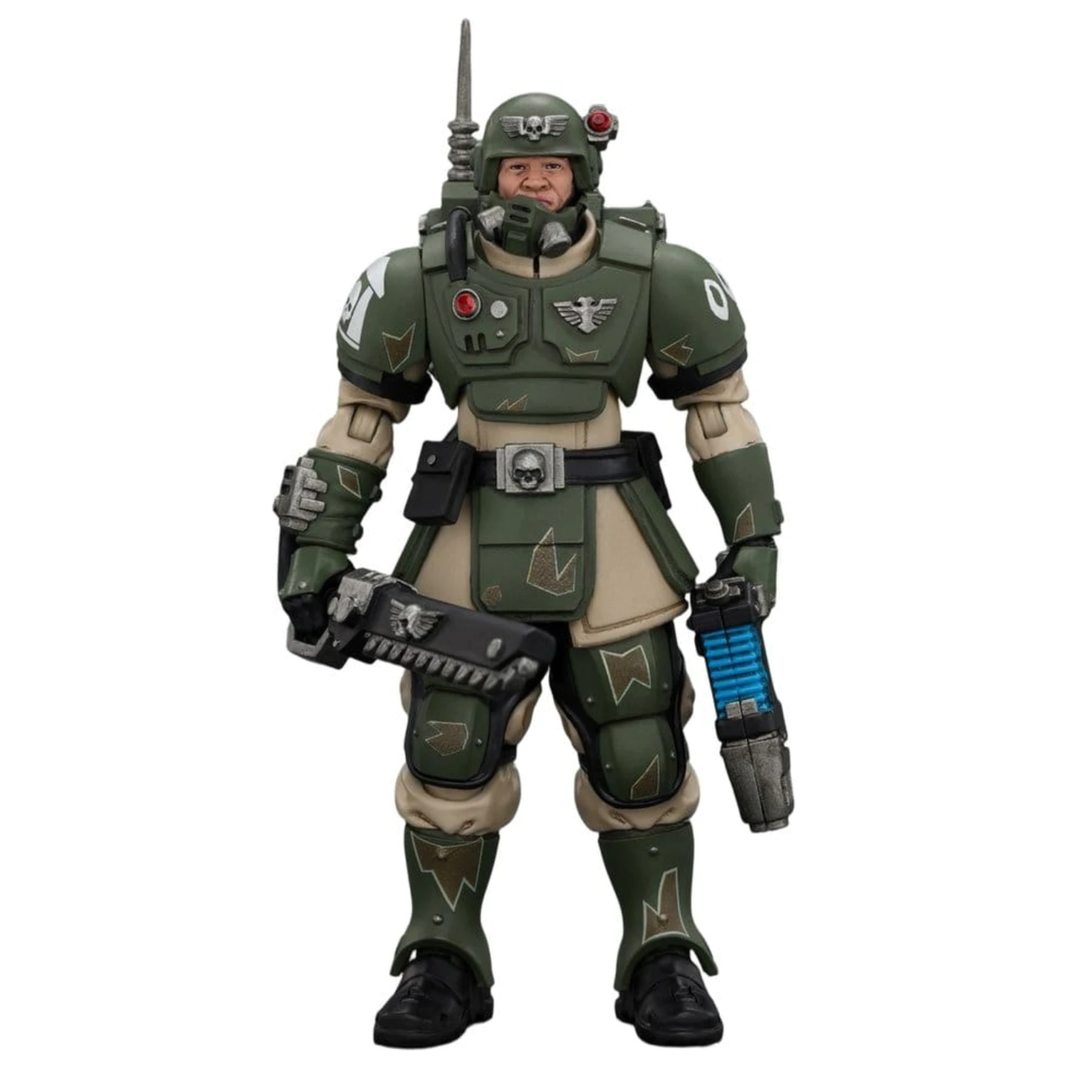 Akčná figúrka Warhammer Astra Militarum Kasrkin 1 s reťazovou mečou a plazmovou pištoľou produktová fotografia
