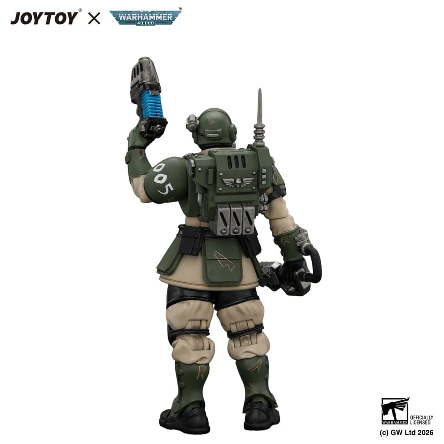 Akčná figúrka Warhammer Astra Militarum Kasrkin 1 s reťazovou mečou a plazmovou pištoľou produktová fotografia