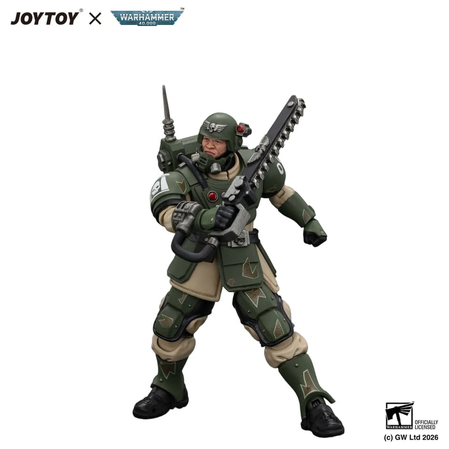 Akčná figúrka Warhammer Astra Militarum Kasrkin 1 s reťazovou mečou a plazmovou pištoľou produktová fotografia