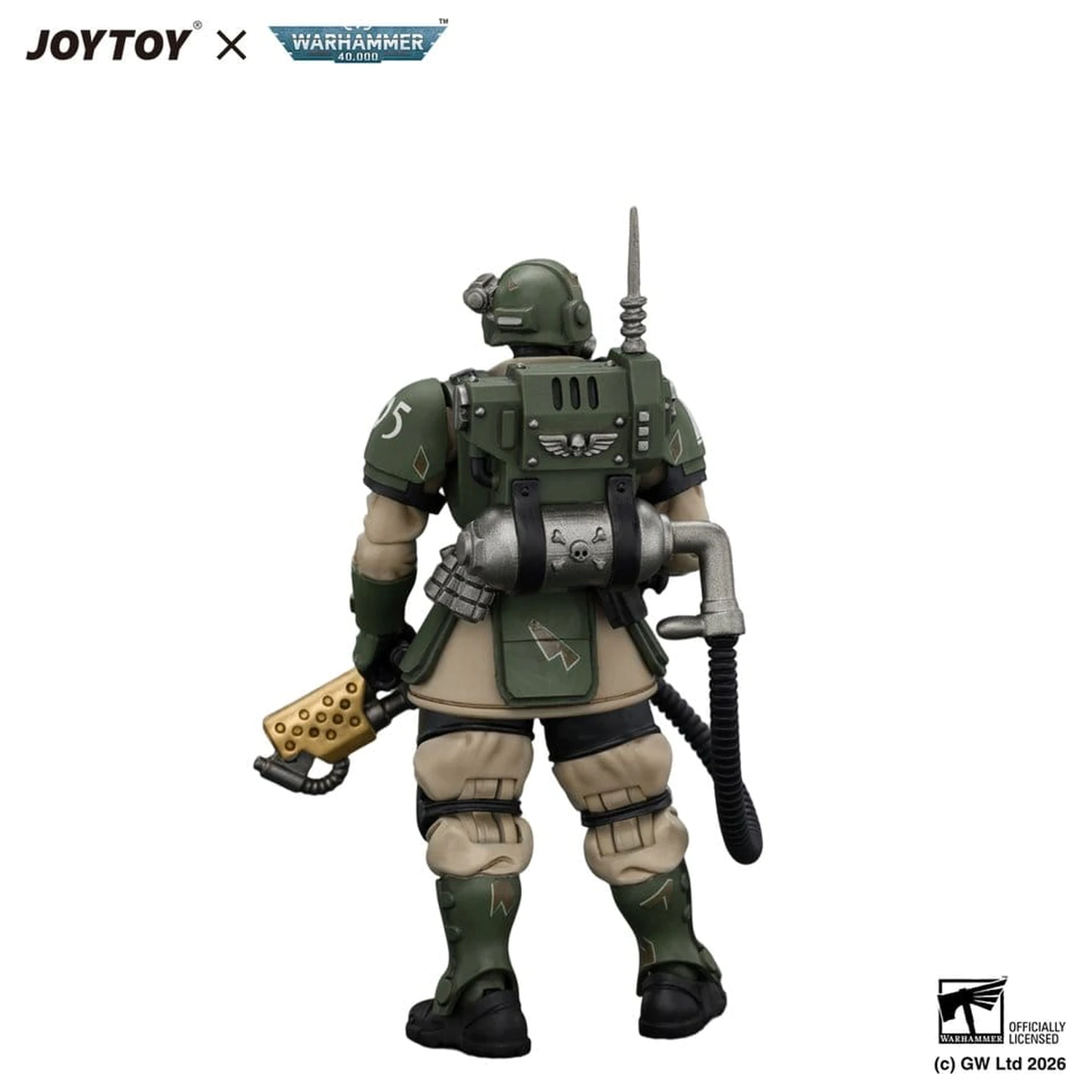 Warhammer akčná figúrka Astra Militarum Kasrkin 2 s Plameňometom produktová fotografia