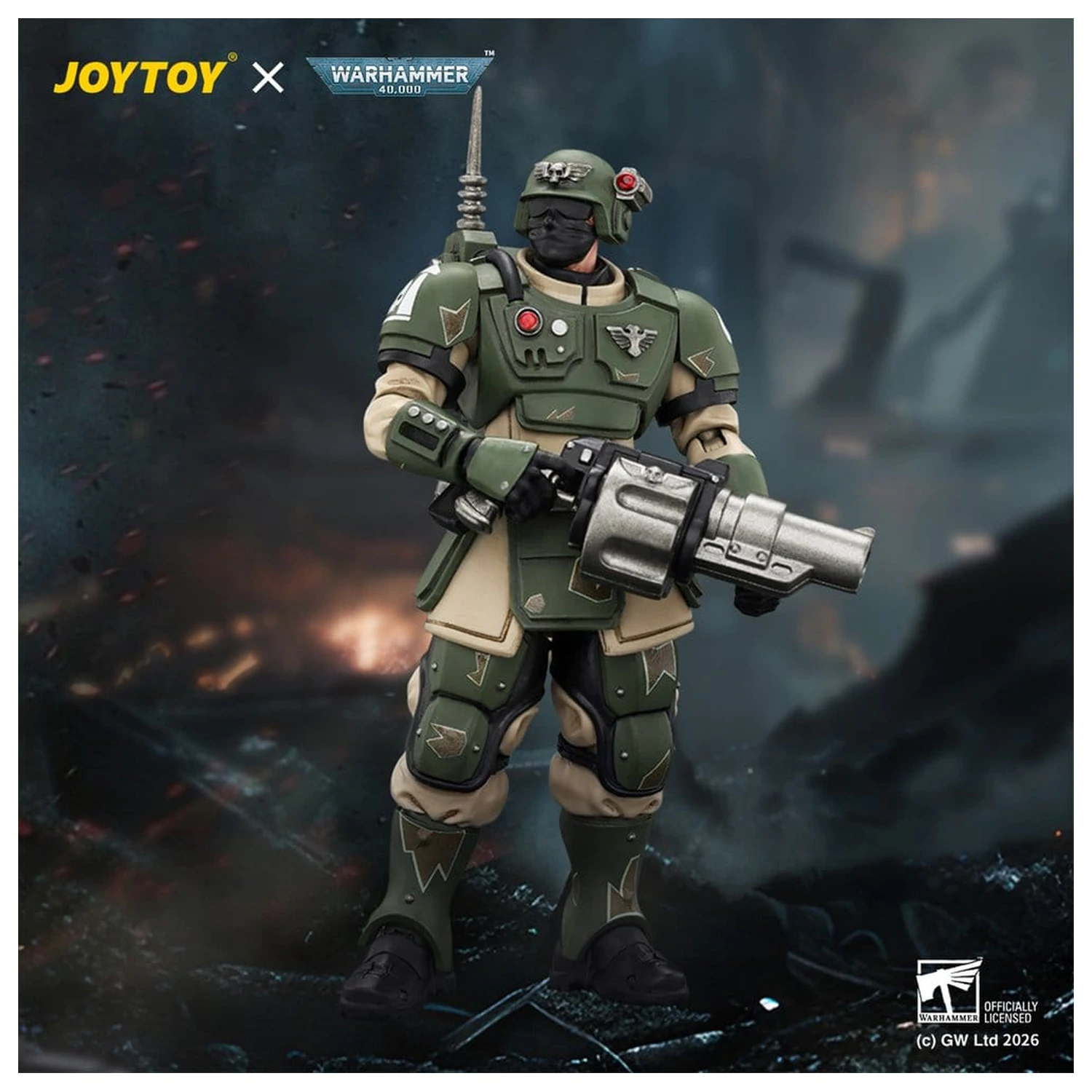 Warhammer akčná figúrka Astra Militarum Kasrkin 5 s granátometom produktová fotografia