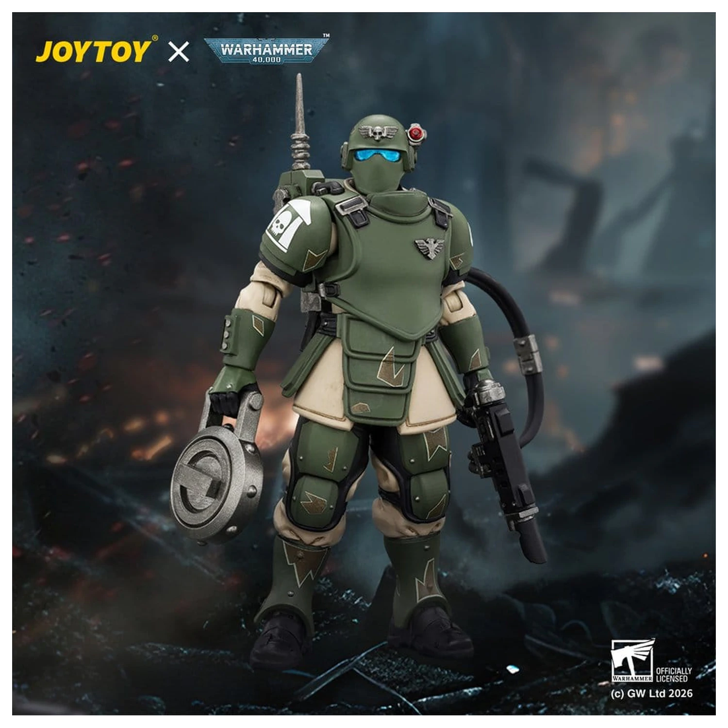 Warhammer Akčná figúrka Astra Militarum Kasrkin 6 s Hot-shot Laspistol produktová fotografia