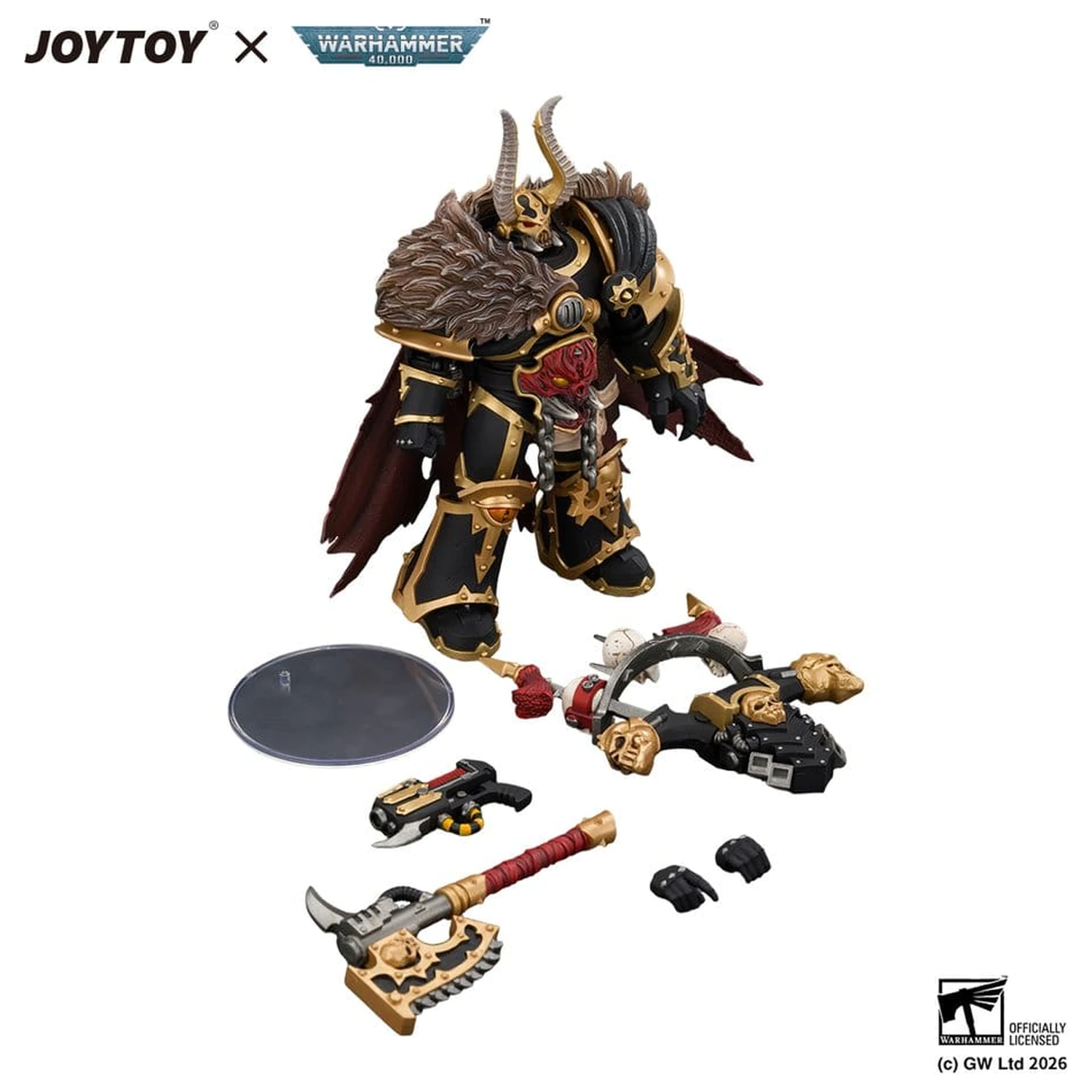 Warhammer akčná figúrka Black Legion Chaos Lord 13 cm produktová fotografia