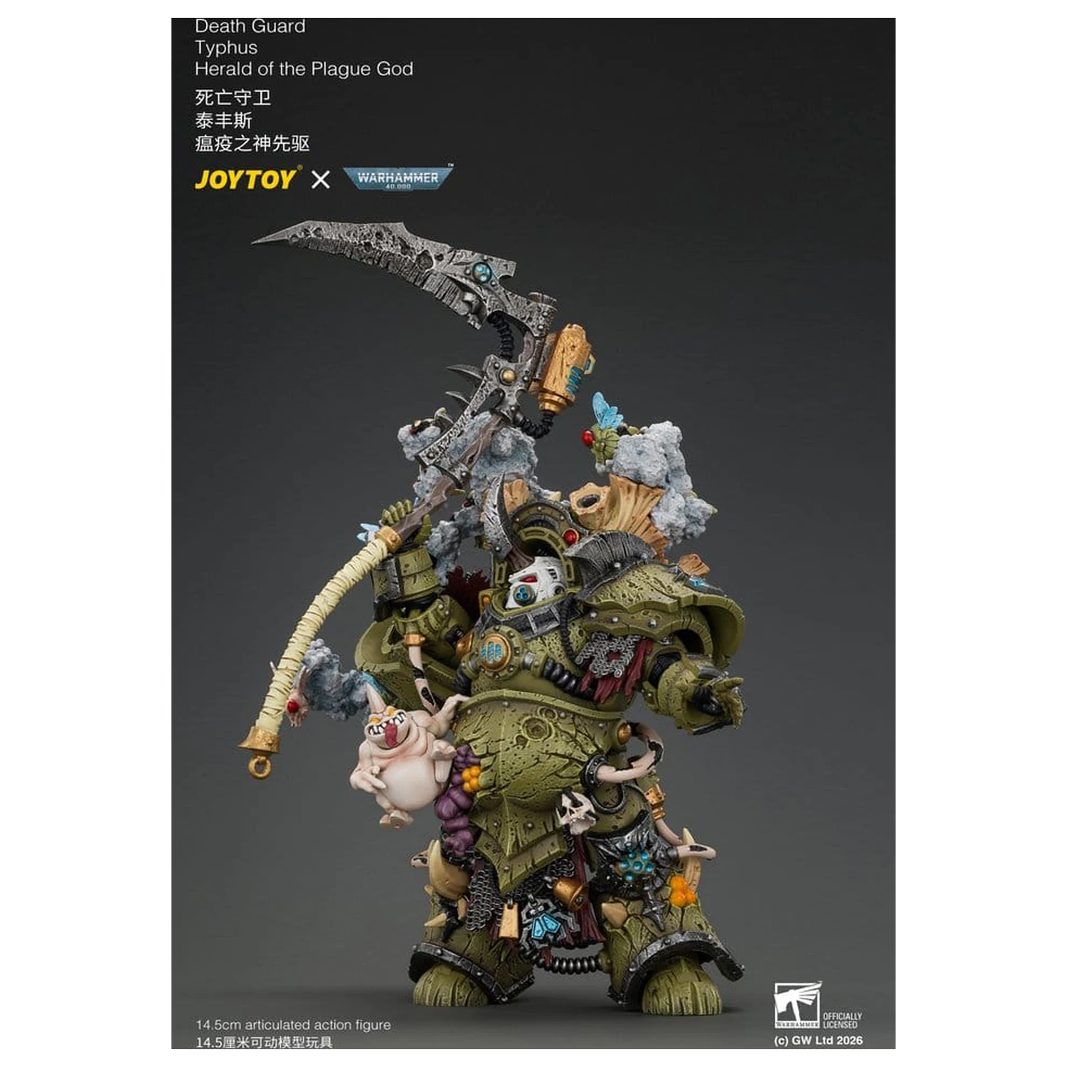 Warhammer akčná figúrka Death Guard Typhus Herald of the Plague God 15 cm produktová fotografia