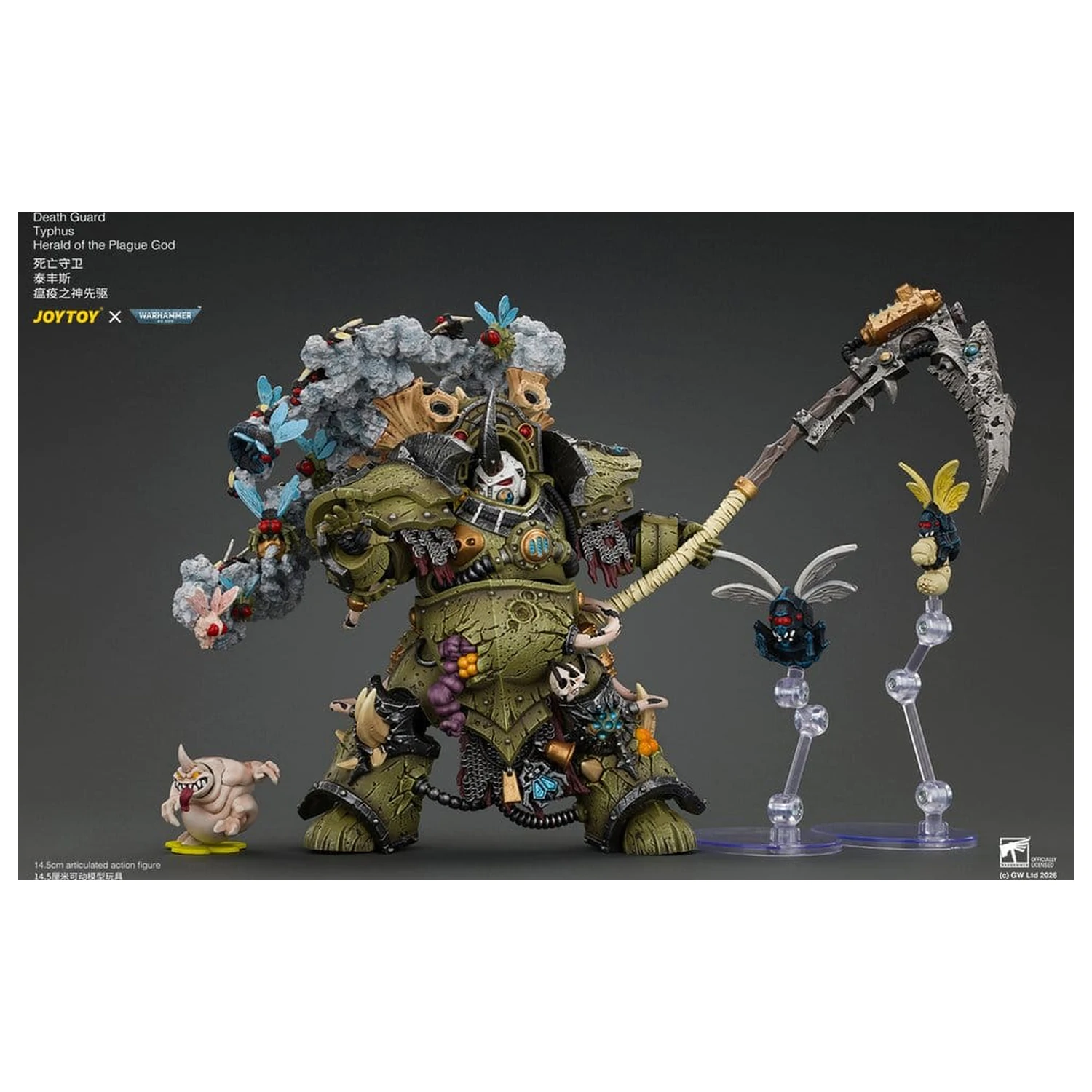 Warhammer akčná figúrka Death Guard Typhus Herald of the Plague God 15 cm produktová fotografia
