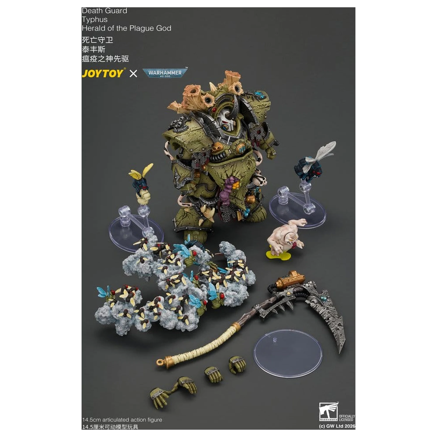 Warhammer akčná figúrka Death Guard Typhus Herald of the Plague God 15 cm produktová fotografia