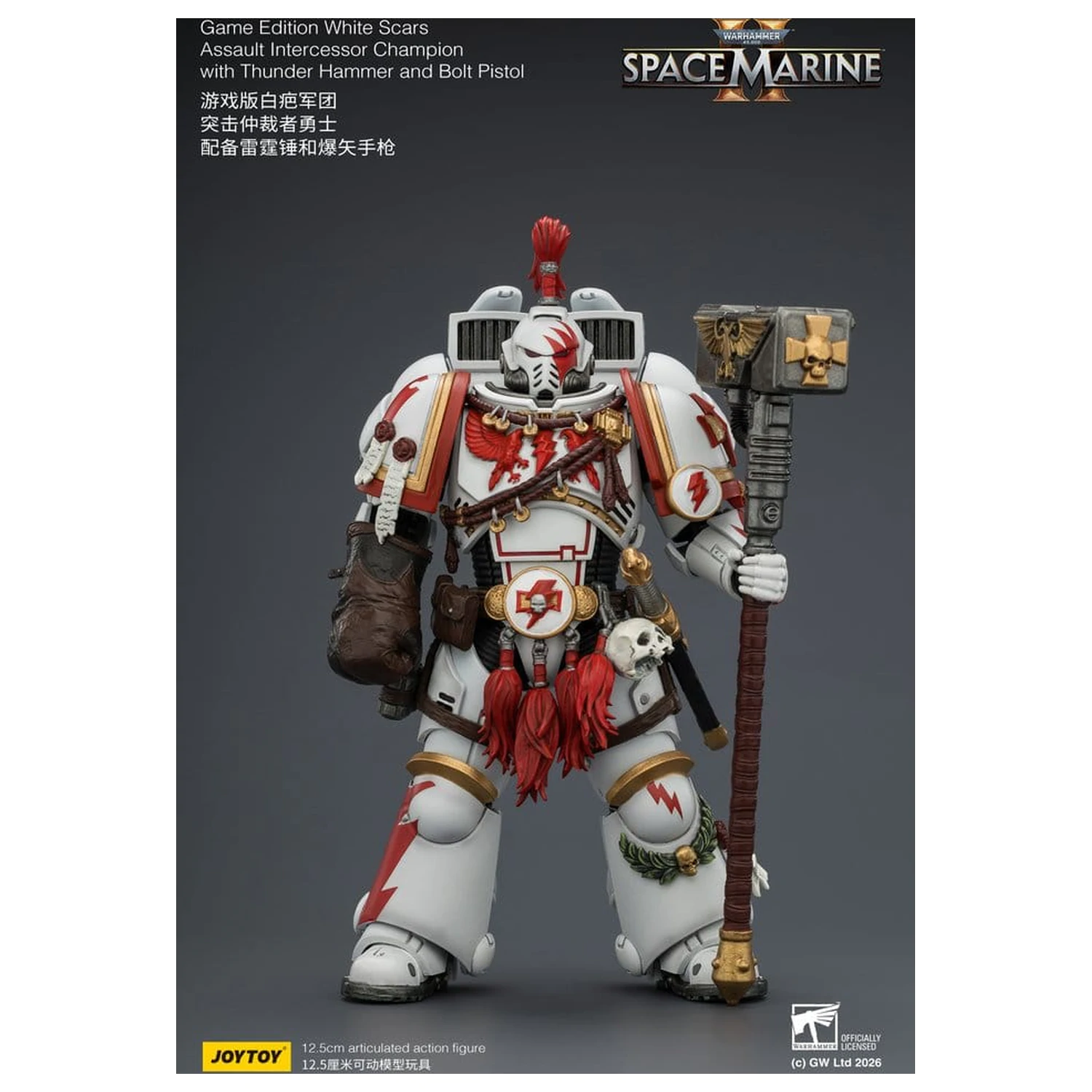 Warhammer Action Figure Game Edition White Scars Assault Intercessor Champion 13 cm produktová fotografia