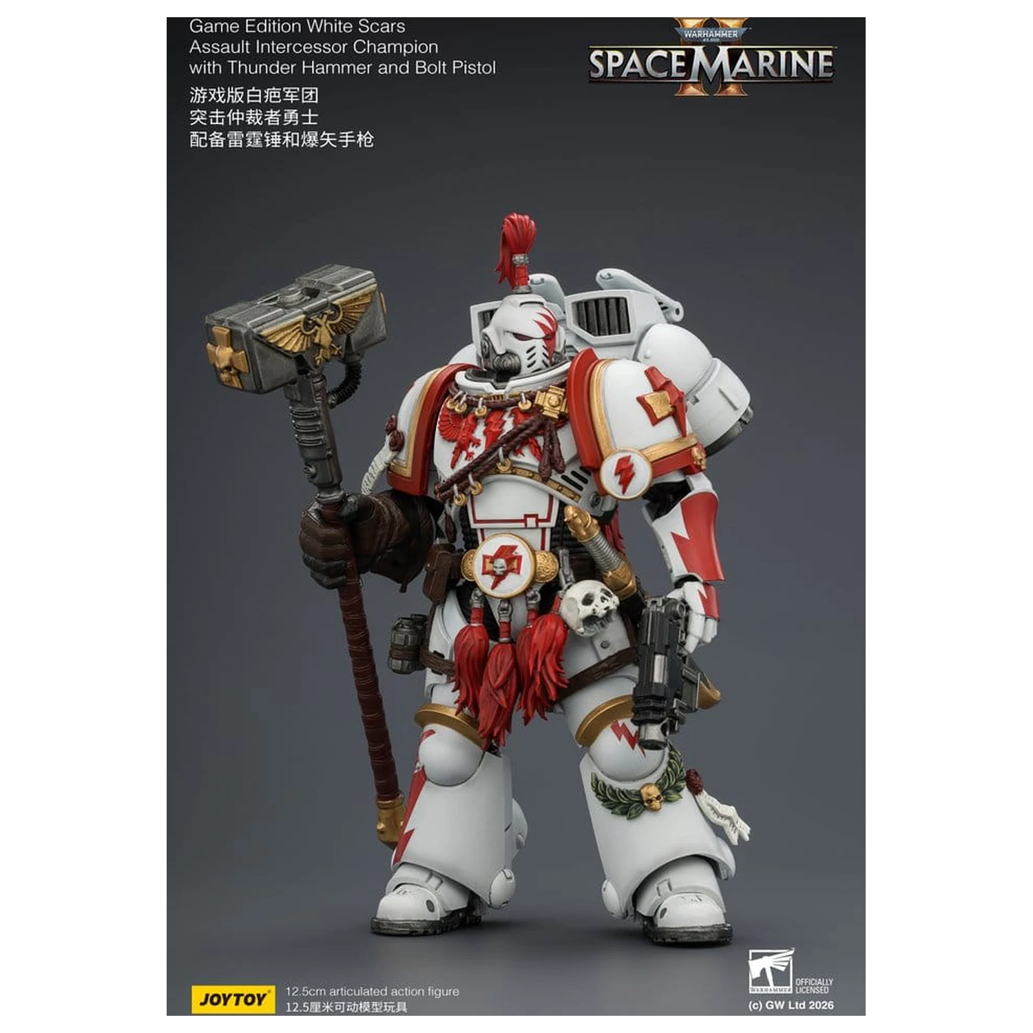 Warhammer Action Figure Game Edition White Scars Assault Intercessor Champion 13 cm produktová fotografia
