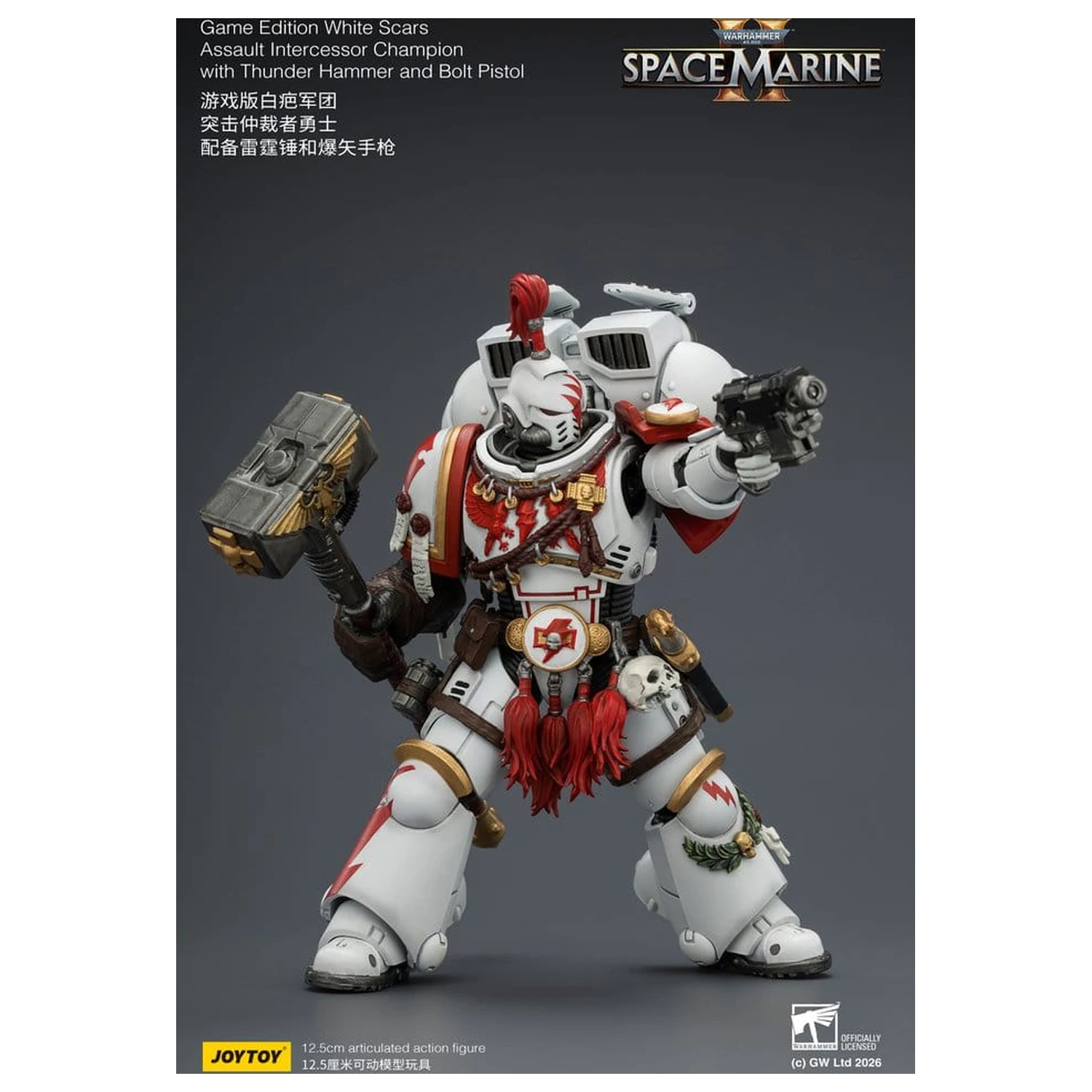 Warhammer Action Figure Game Edition White Scars Assault Intercessor Champion 13 cm produktová fotografia