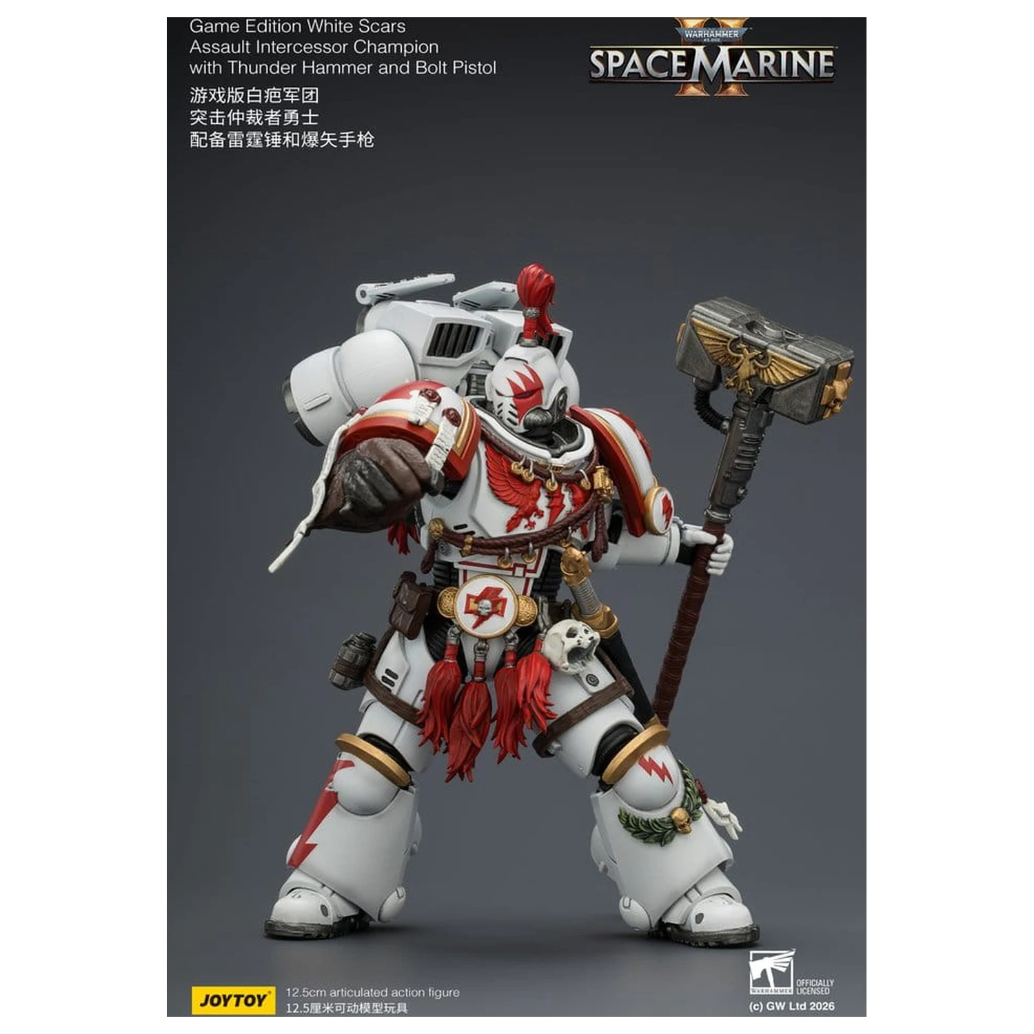 Warhammer Action Figure Game Edition White Scars Assault Intercessor Champion 13 cm produktová fotografia