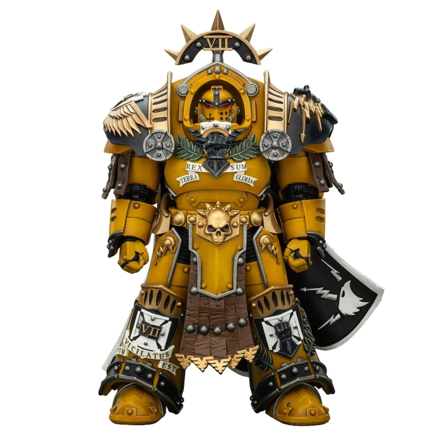 Warhammer Imperial Fists akčná figúrka Legion Praetor v Tartaros Terminator Armour s Power Sword a Vigil Storm Shield 14 cm produktová fotografia
