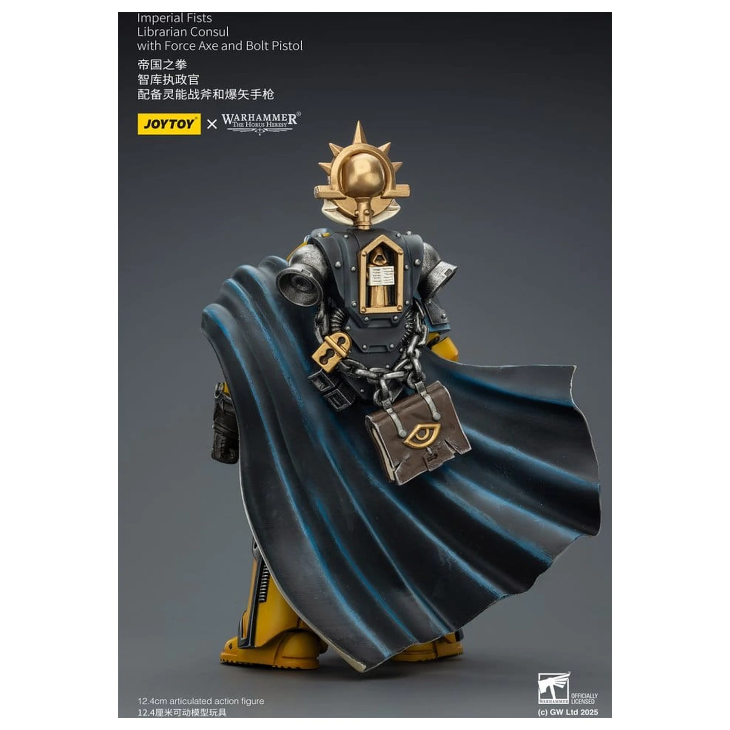 Warhammer Imperial Fists Action Figure Librarian Consul s Force Axe a Bolt Pistol 12 cm produktová fotografia