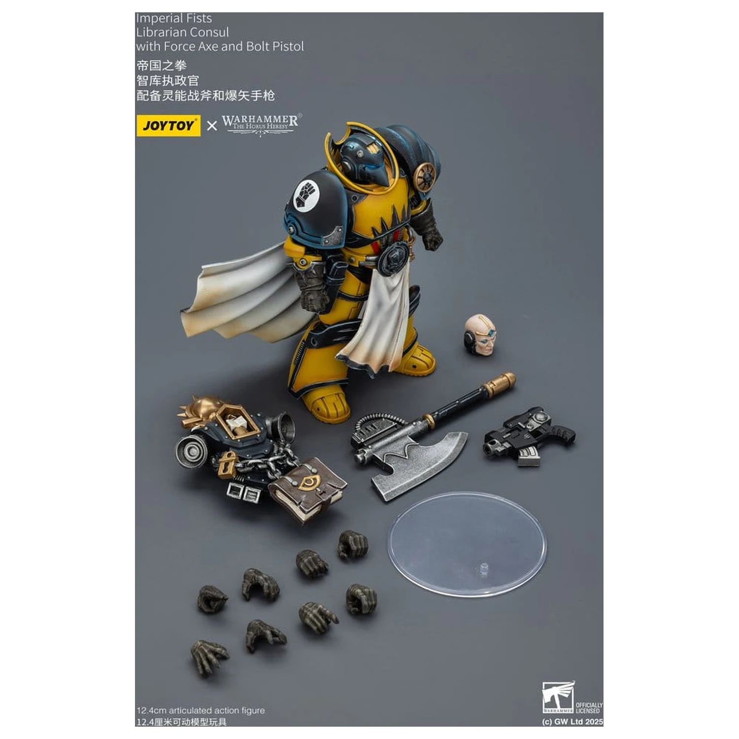 Warhammer Imperial Fists Action Figure Librarian Consul s Force Axe a Bolt Pistol 12 cm produktová fotografia