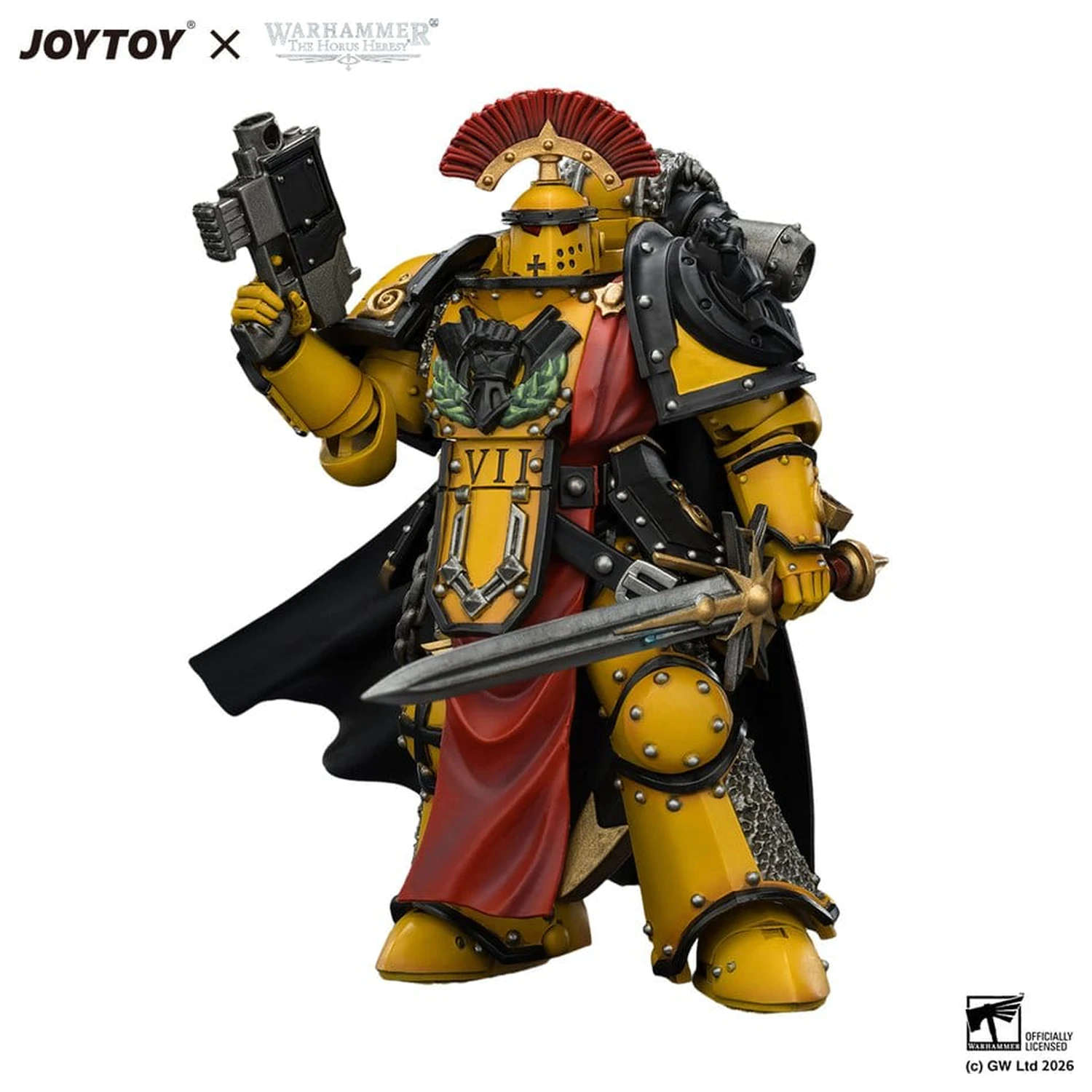 Warhammer akčná figúrka Imperial Fists Legion Praetor v brnení Mk III, 13 cm produktová fotografia