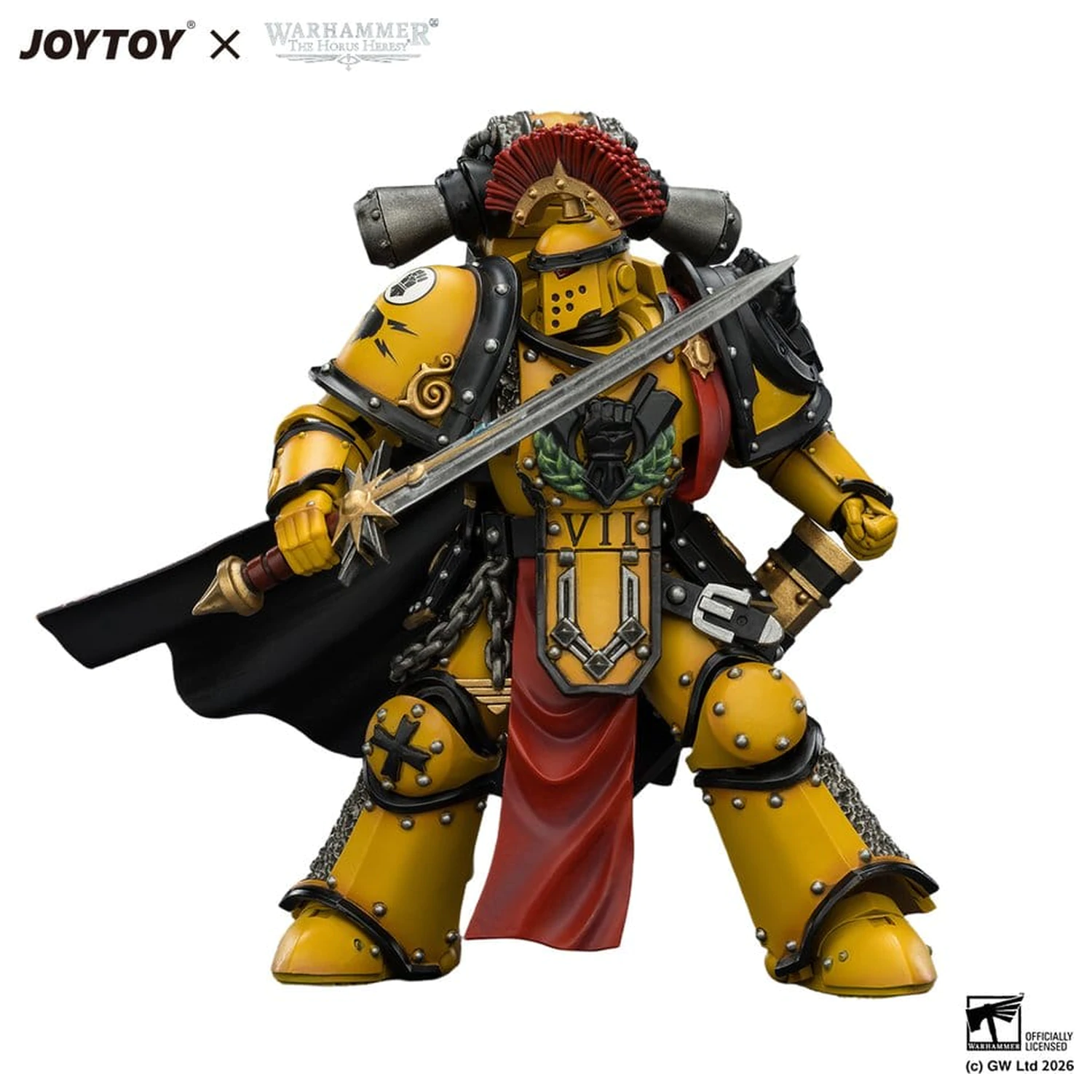Warhammer akčná figúrka Imperial Fists Legion Praetor v brnení Mk III, 13 cm produktová fotografia