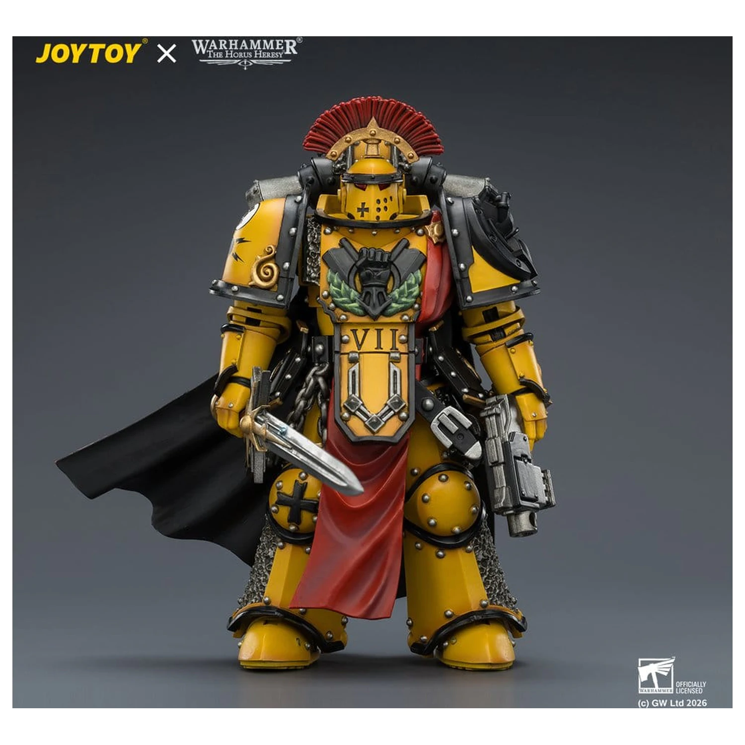 Warhammer akčná figúrka Imperial Fists Legion Praetor v brnení Mk III, 13 cm produktová fotografia
