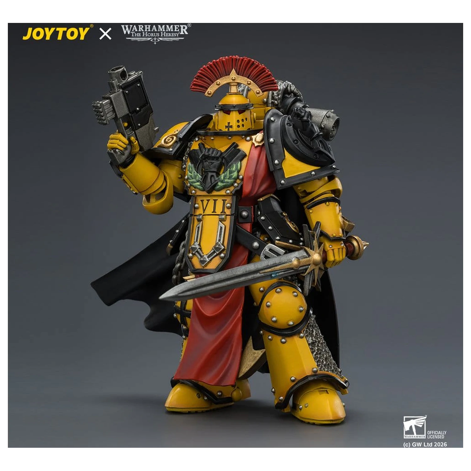 Warhammer akčná figúrka Imperial Fists Legion Praetor v brnení Mk III, 13 cm produktová fotografia