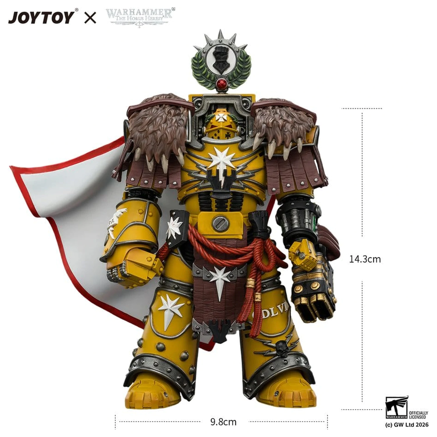 Warhammer Akčná figúrka Imperial Fists Lord Castellan Evander Garrius, The Tyrant of Cthonia 14 cm produktová fotografia
