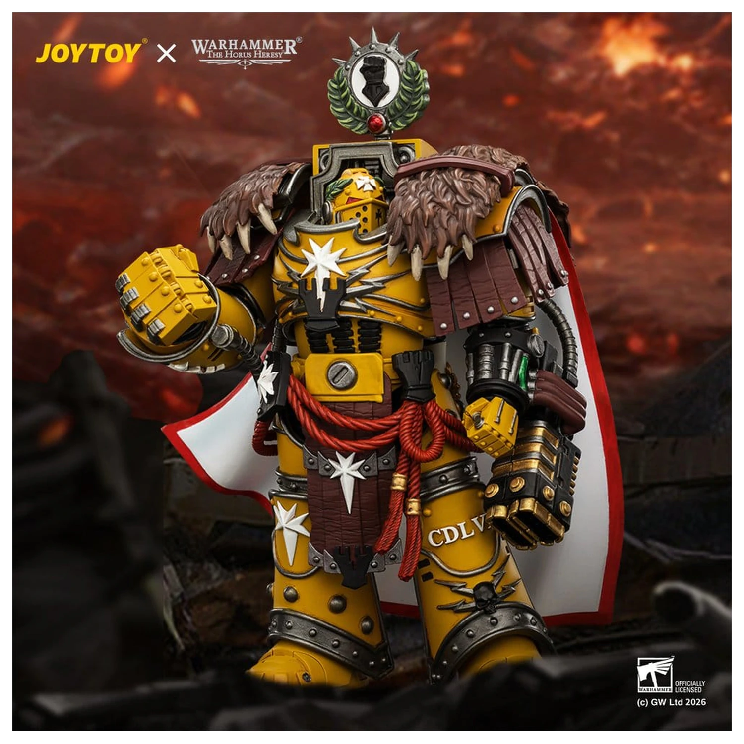 Warhammer Akčná figúrka Imperial Fists Lord Castellan Evander Garrius, The Tyrant of Cthonia 14 cm produktová fotografia