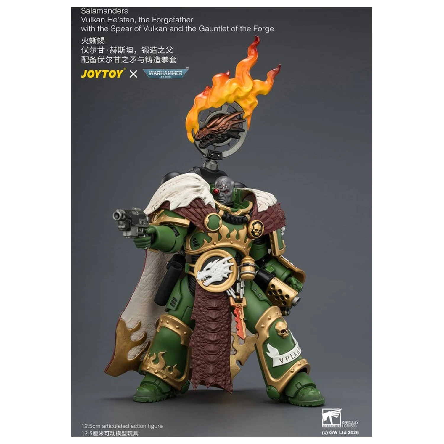 Warhammer akčná figúrka Salamanders Vulkan He'stan, the Forgefather 13 cm produktová fotografia