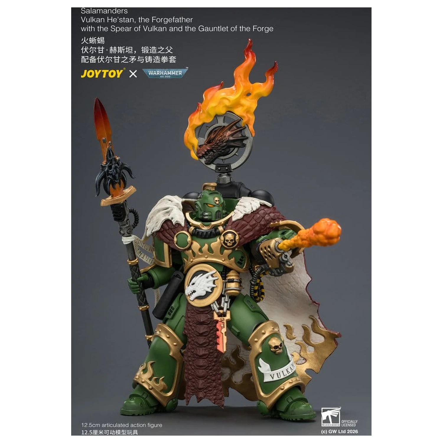 Warhammer akčná figúrka Salamanders Vulkan He'stan, the Forgefather 13 cm produktová fotografia