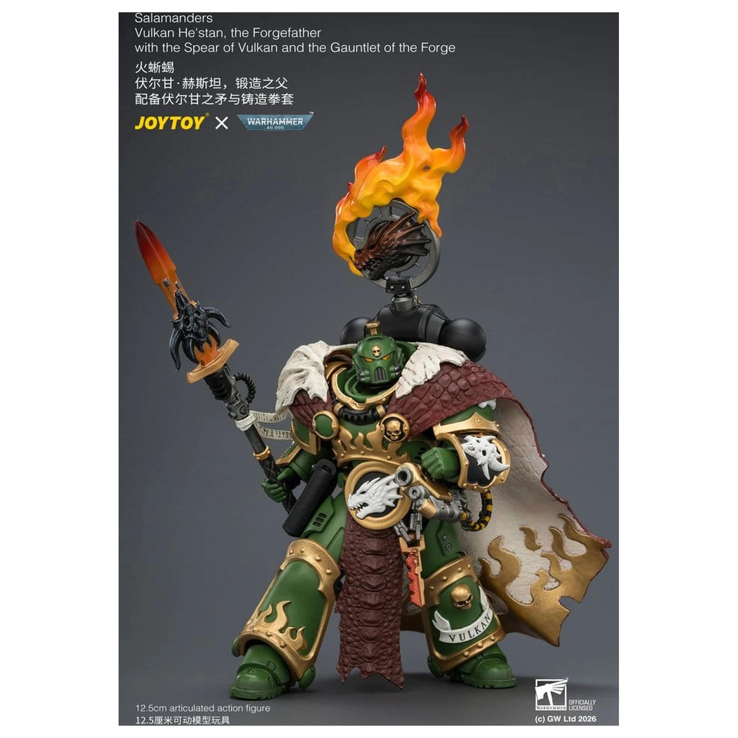 Warhammer akčná figúrka Salamanders Vulkan He'stan, the Forgefather 13 cm produktová fotografia