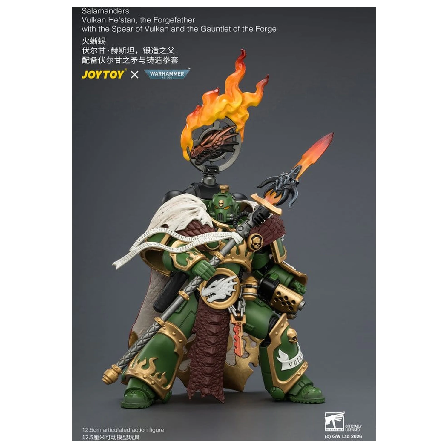 Warhammer akčná figúrka Salamanders Vulkan He'stan, the Forgefather 13 cm produktová fotografia
