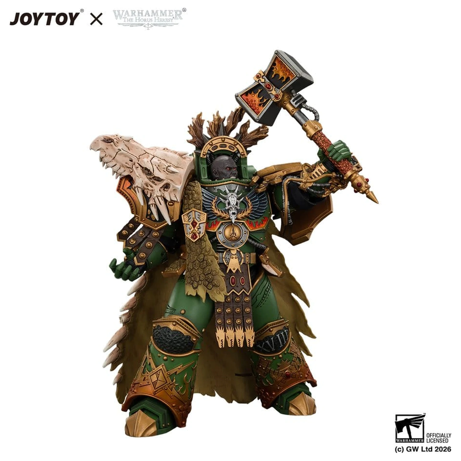 Warhammer akčná figúrka Salamanders Vulkan, Primarch of the XVIIIth Legion 21 cm produktová fotografia