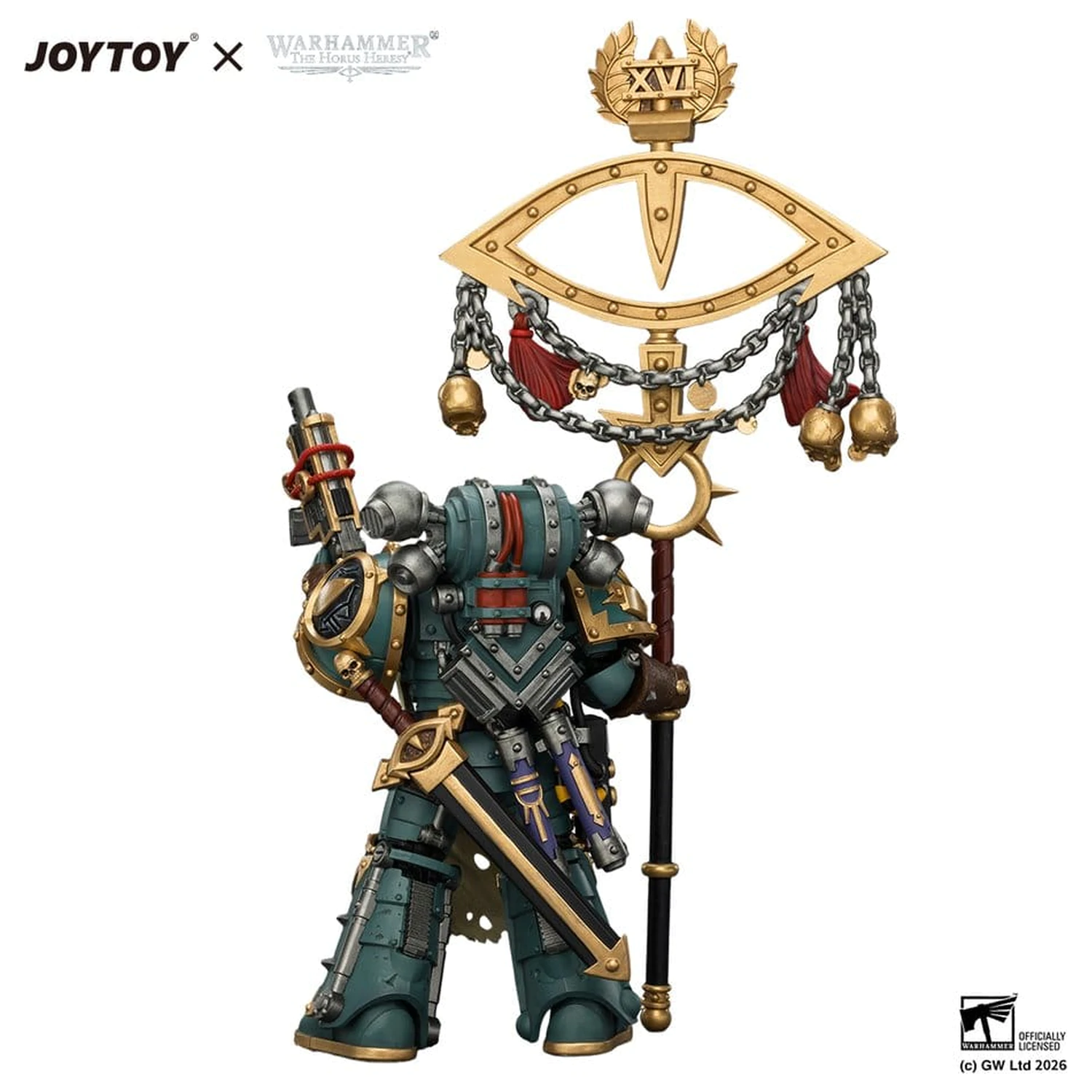 Warhammer Action Figure Sons of Horus Maloghurst the Twisted, the Warmaster's Equerry 13 cm produktová fotografia