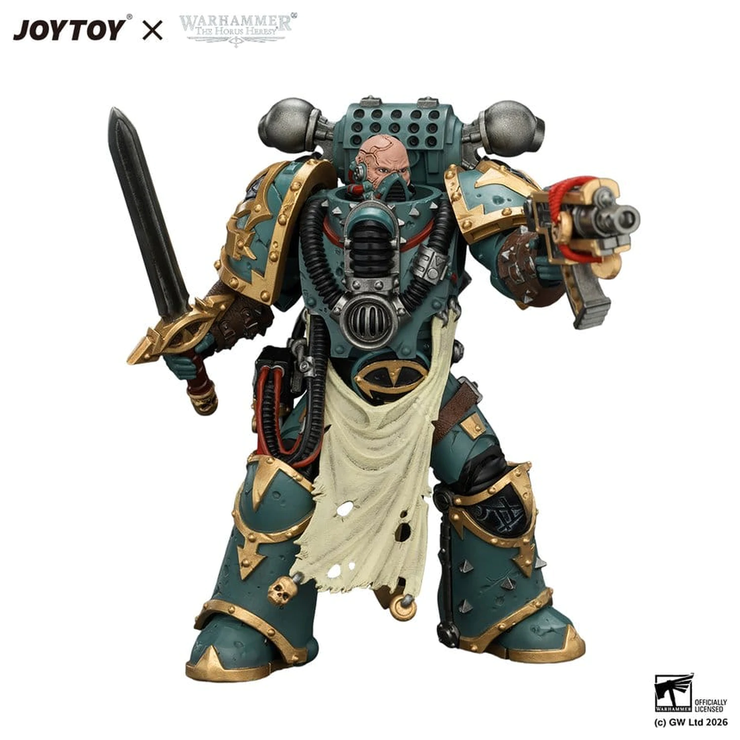 Warhammer Action Figure Sons of Horus Maloghurst the Twisted, the Warmaster's Equerry 13 cm produktová fotografia