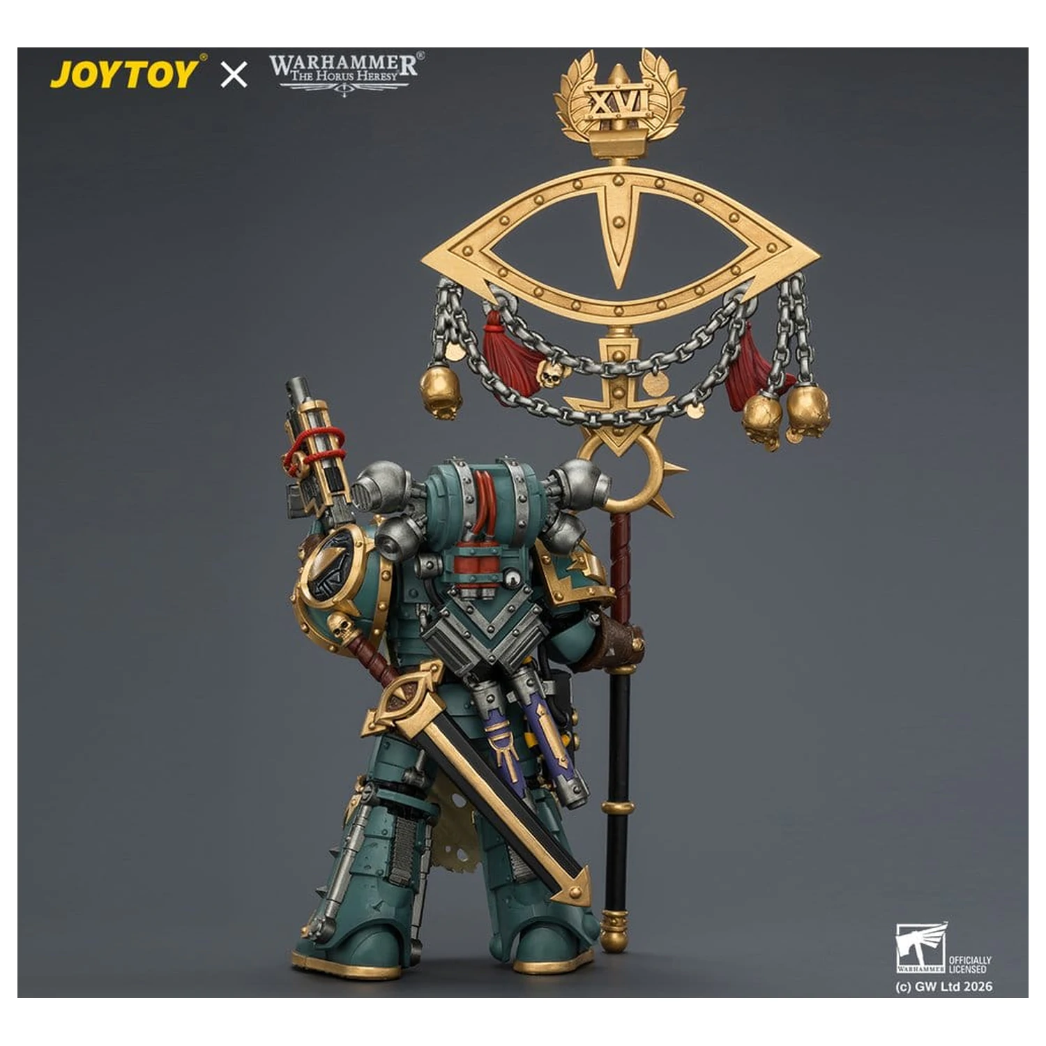 Warhammer Action Figure Sons of Horus Maloghurst the Twisted, the Warmaster's Equerry 13 cm produktová fotografia