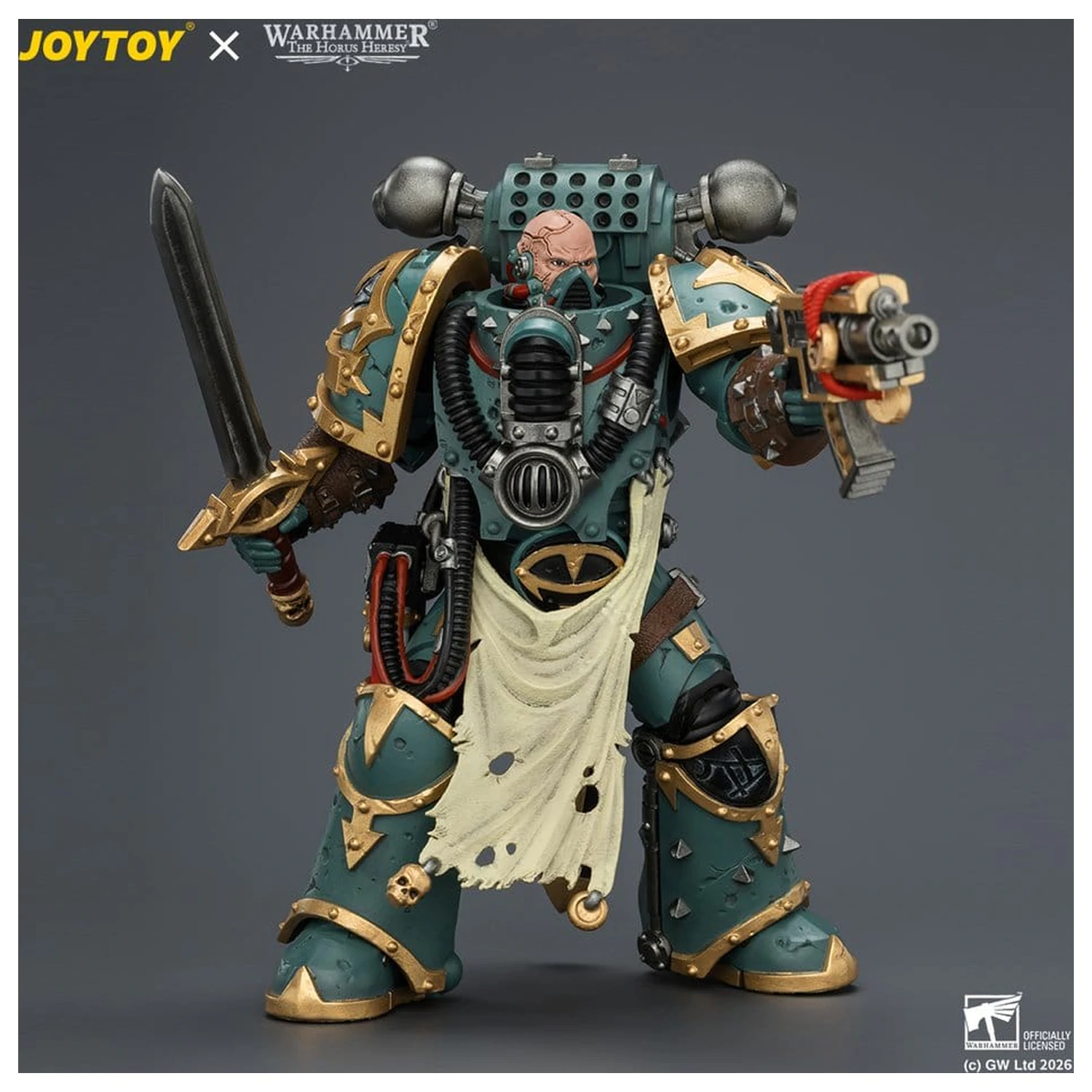 Warhammer Action Figure Sons of Horus Maloghurst the Twisted, the Warmaster's Equerry 13 cm produktová fotografia