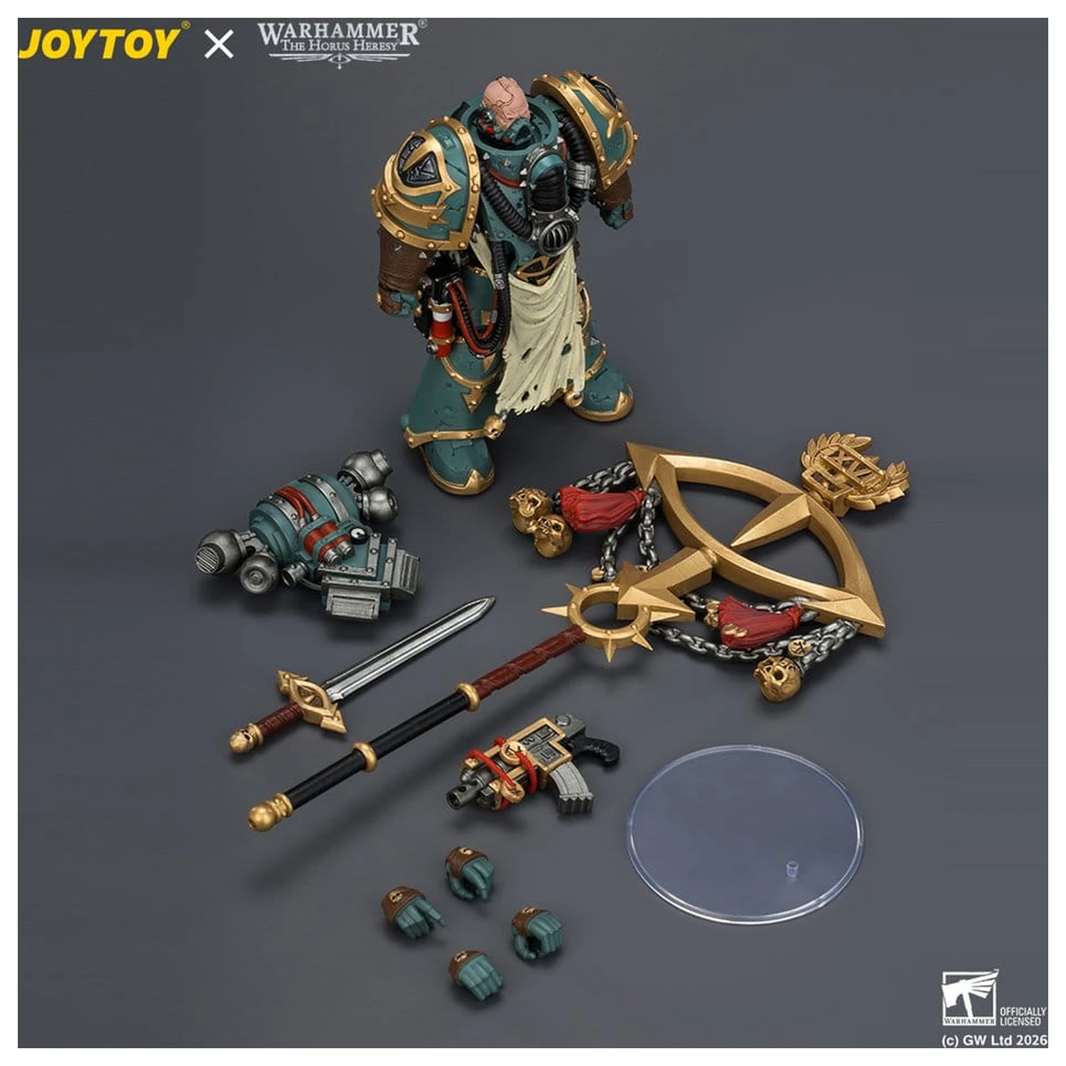 Warhammer Action Figure Sons of Horus Maloghurst the Twisted, the Warmaster's Equerry 13 cm produktová fotografia