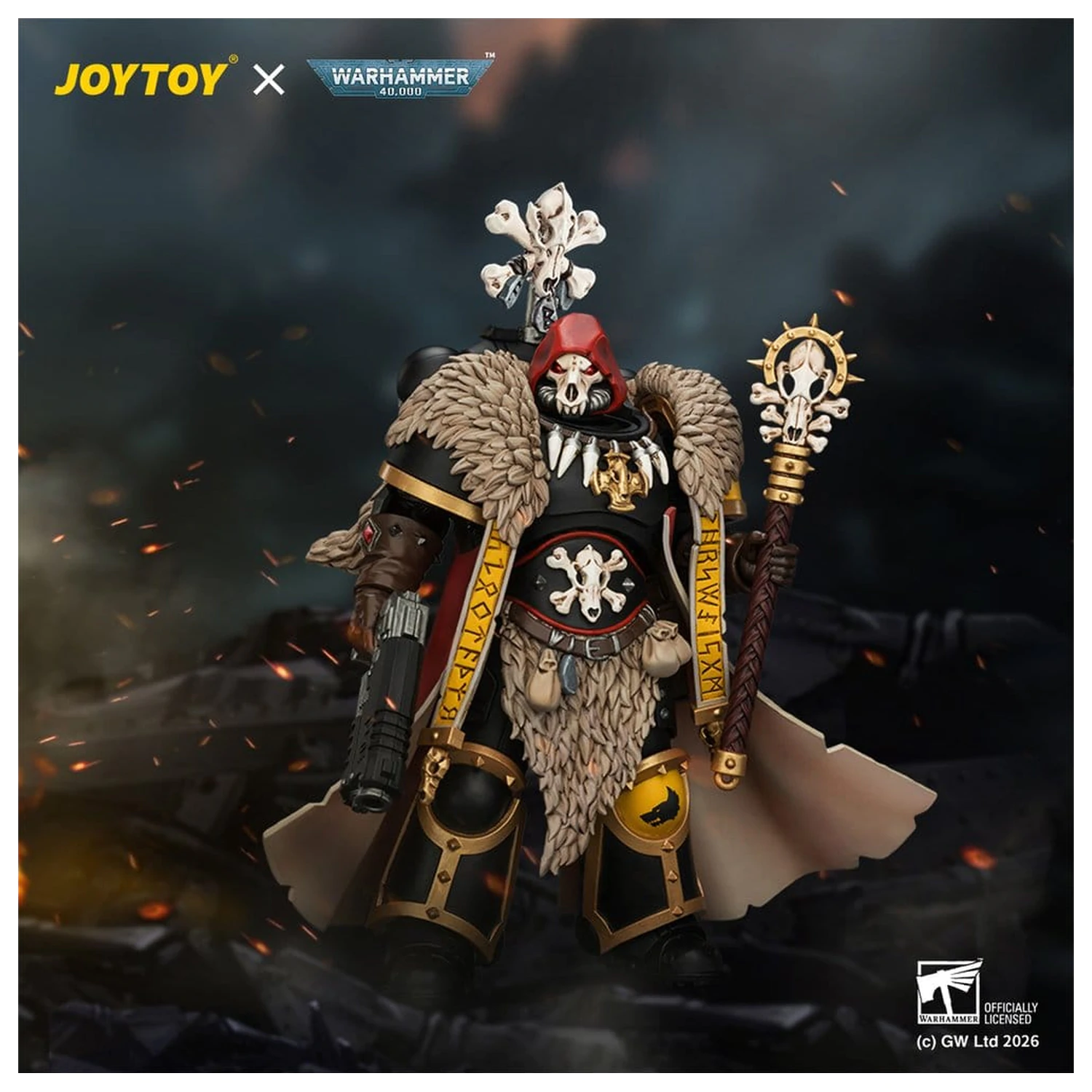 Warhammer akčná figúrka Space Wolves Wolf Priest 12 cm produktová fotografia