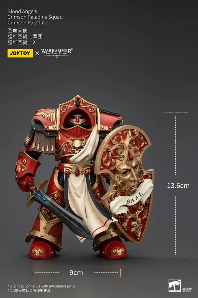 Warhammer The Horus Heresy Akčná figúrka 1/18 Blood Angels Crimson Paladins csapat Crimson Paladin 2 14 cm termékfotó