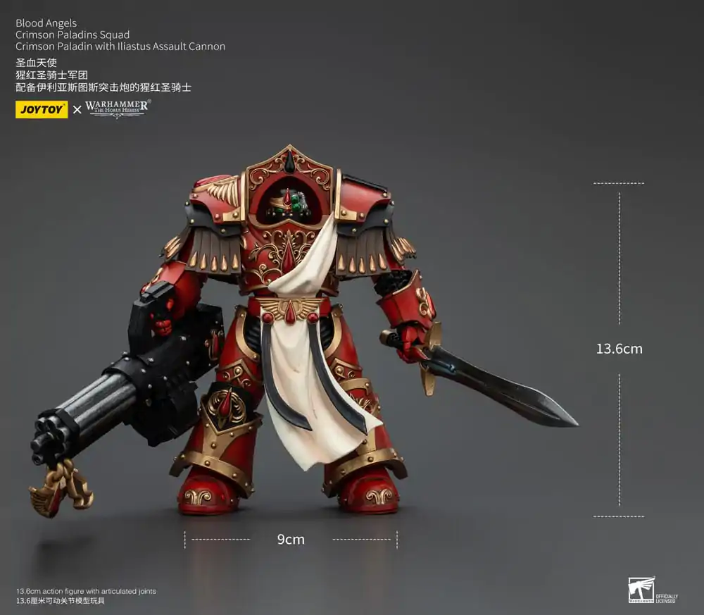 Warhammer The Horus Heresy Akčná figúrka 1/18 Blood Angels Crimson Paladins Squad Crimson Paladin s útočnou zbraňou Iliastus 14 cm termékfotó