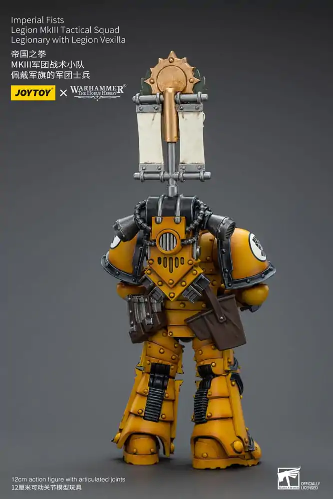 Warhammer The Horus Heresy Akčná figúrka 1/18 Imperial Fists Legion MkIII Tactical Squad Legionary with Legion Vexilla 12 cm termékfotó