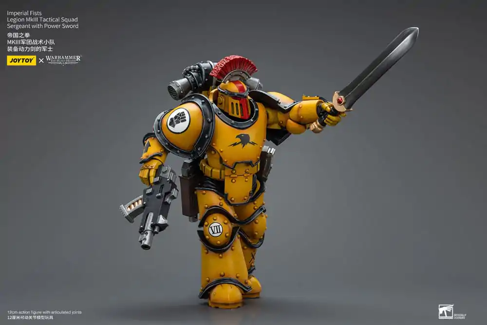 Warhammer The Horus Heresy Akčná figúrka 1/18 Imperial Fists Legion MkIII Tactical Squad Sergeant s Power Sword 12 cm produktová fotografia