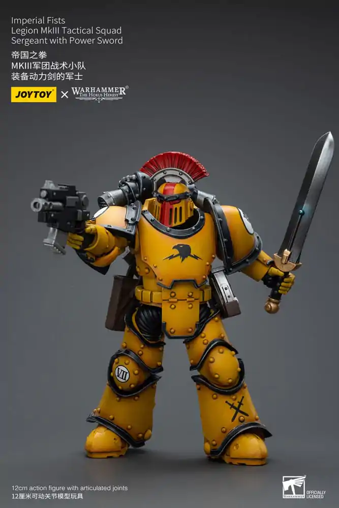 Warhammer The Horus Heresy Akčná figúrka 1/18 Imperial Fists Legion MkIII Tactical Squad Sergeant s Power Sword 12 cm produktová fotografia